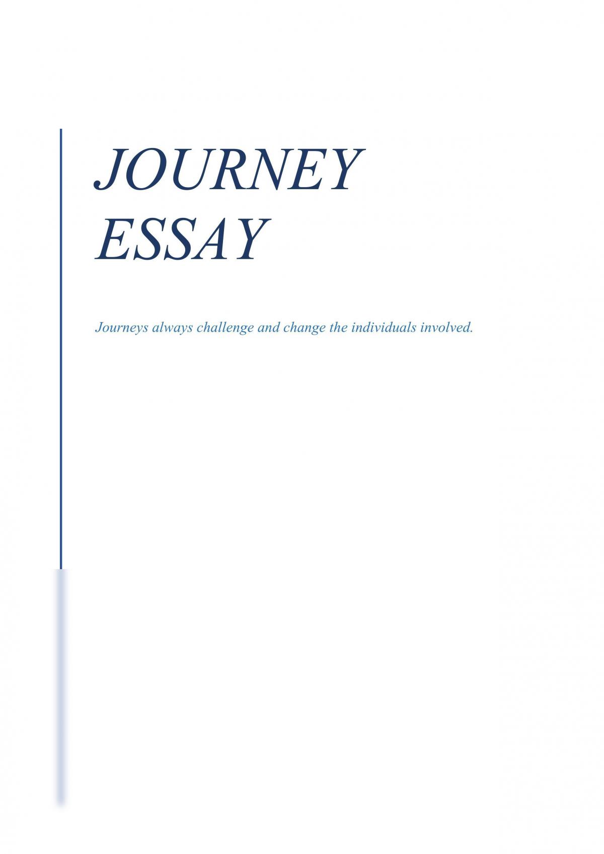 learning journey write that essay