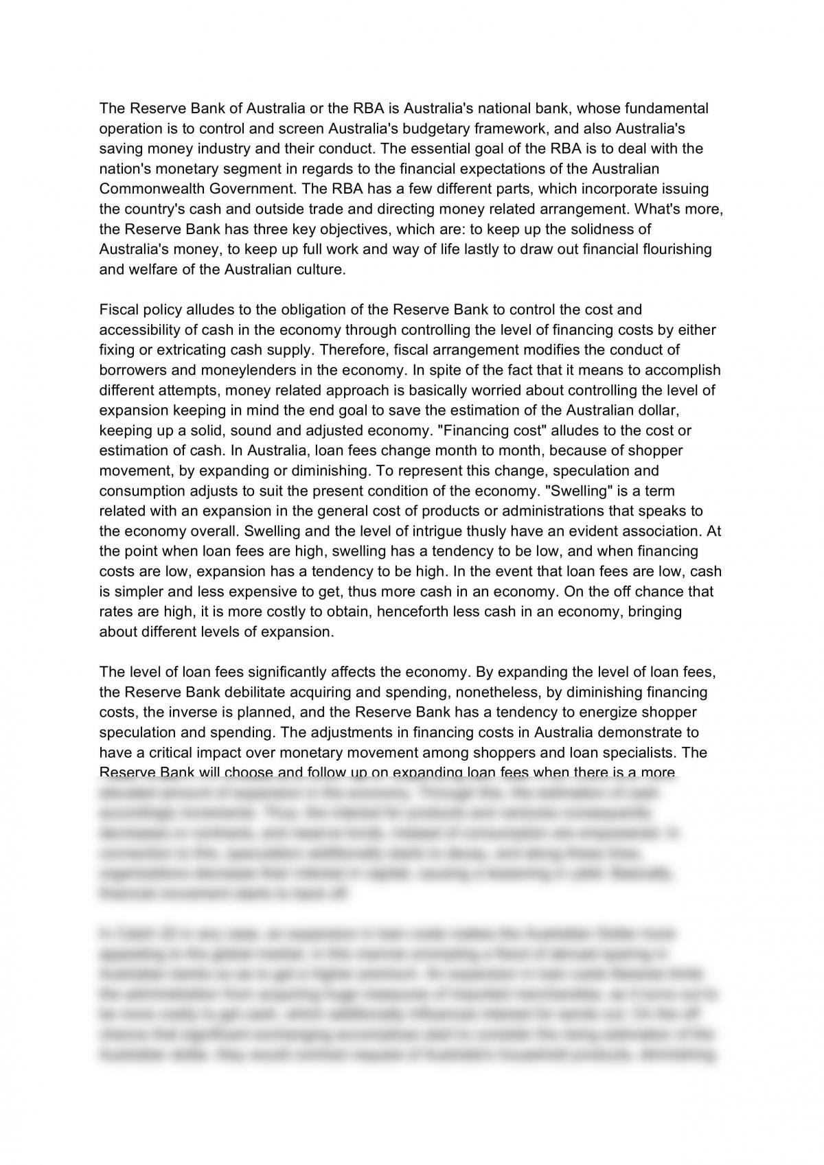 monetary policy essay pdf