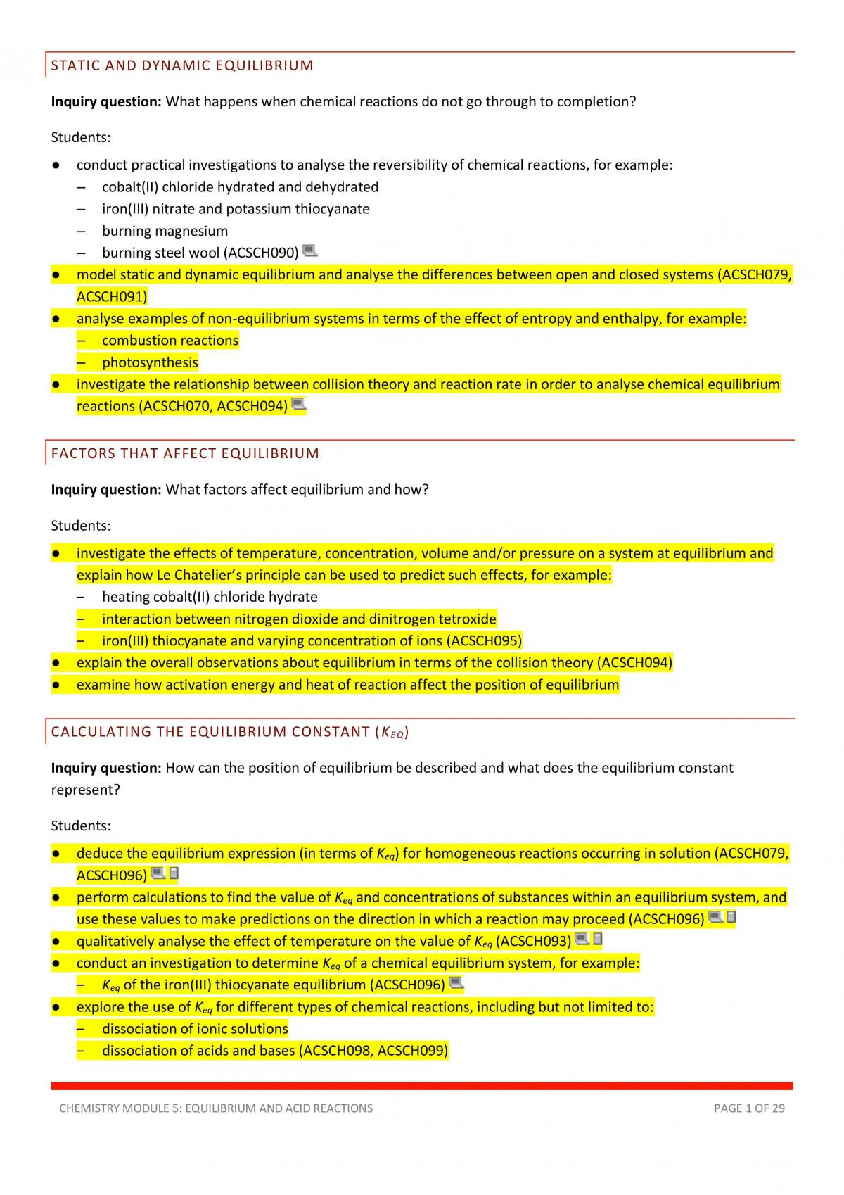 Chemistry Module 5 and 6  Chemistry  Year 12 HSC  Thinkswap