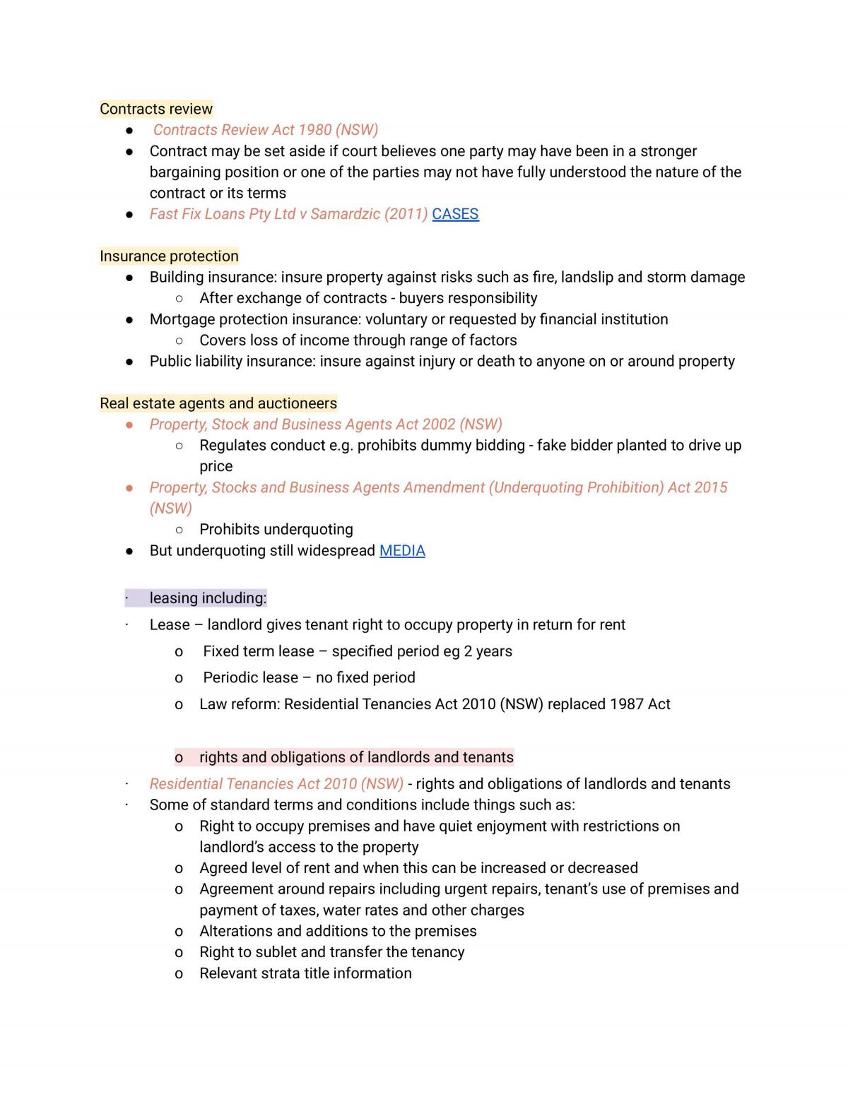 Legal Studies Shelter Notes | Legal Studies - Year 12 HSC | Thinkswap