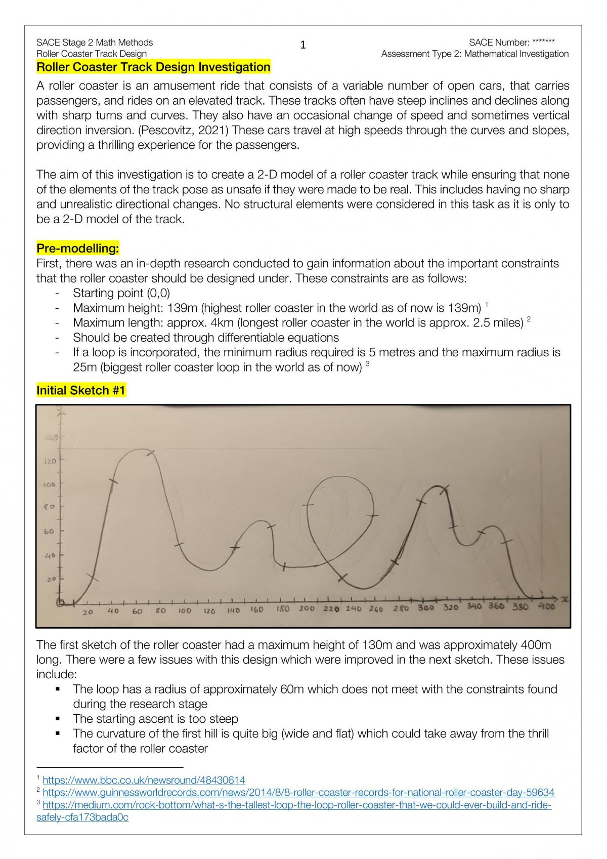 Stage 2 Mathematical Methods Investigation Folio Differential