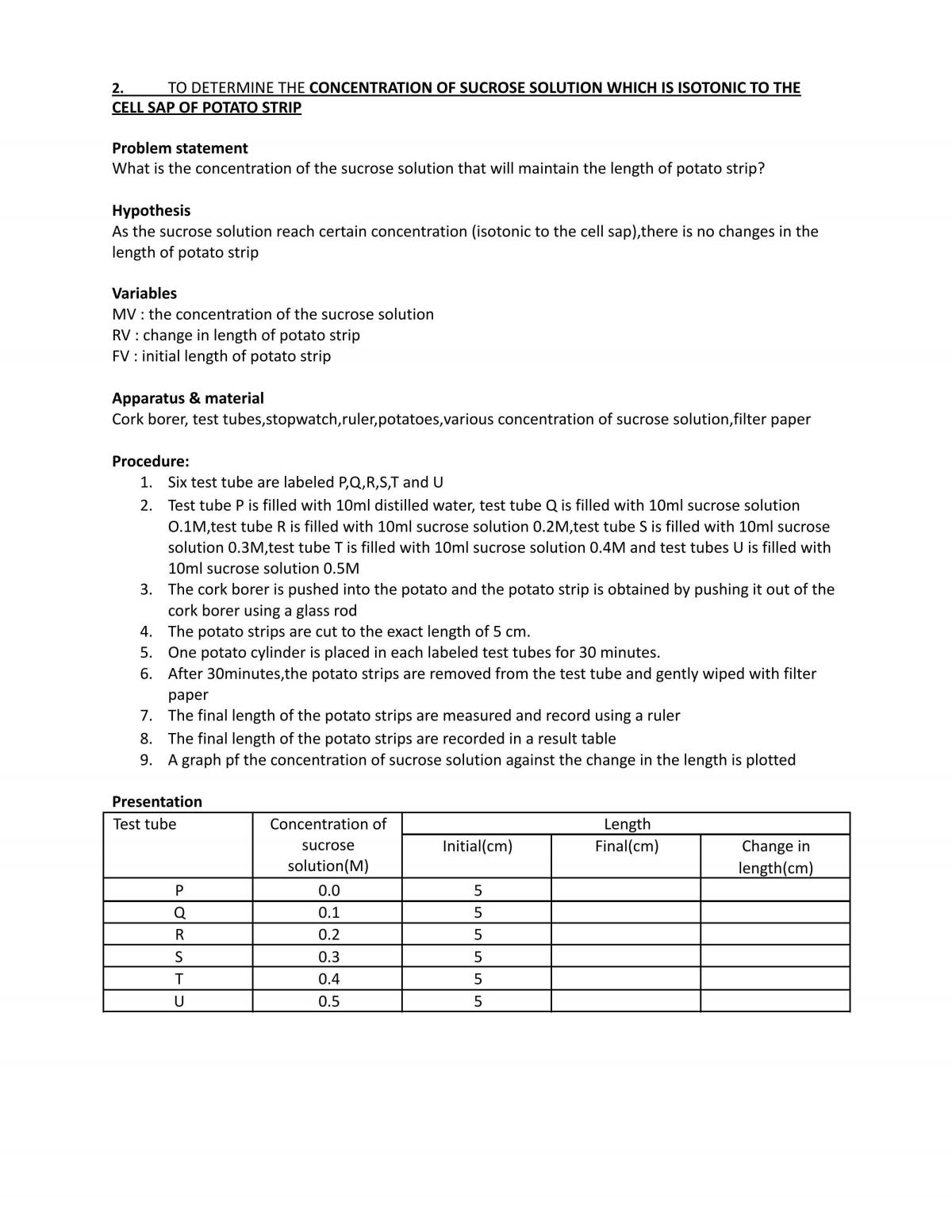 Design experiments | Biology - Form 5 SPM | Thinkswap