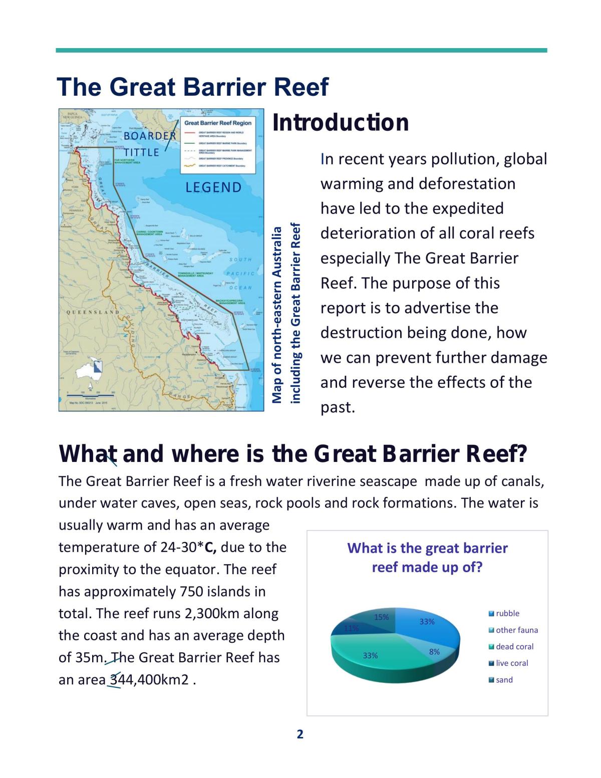 great barrier reef research essay