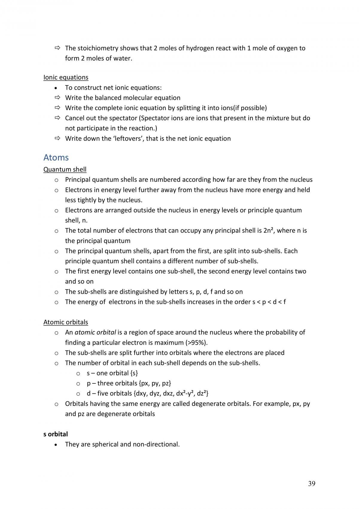 Complete Study Notes - Chemistry | Chemistry H2 - GCE A Level | Thinkswap