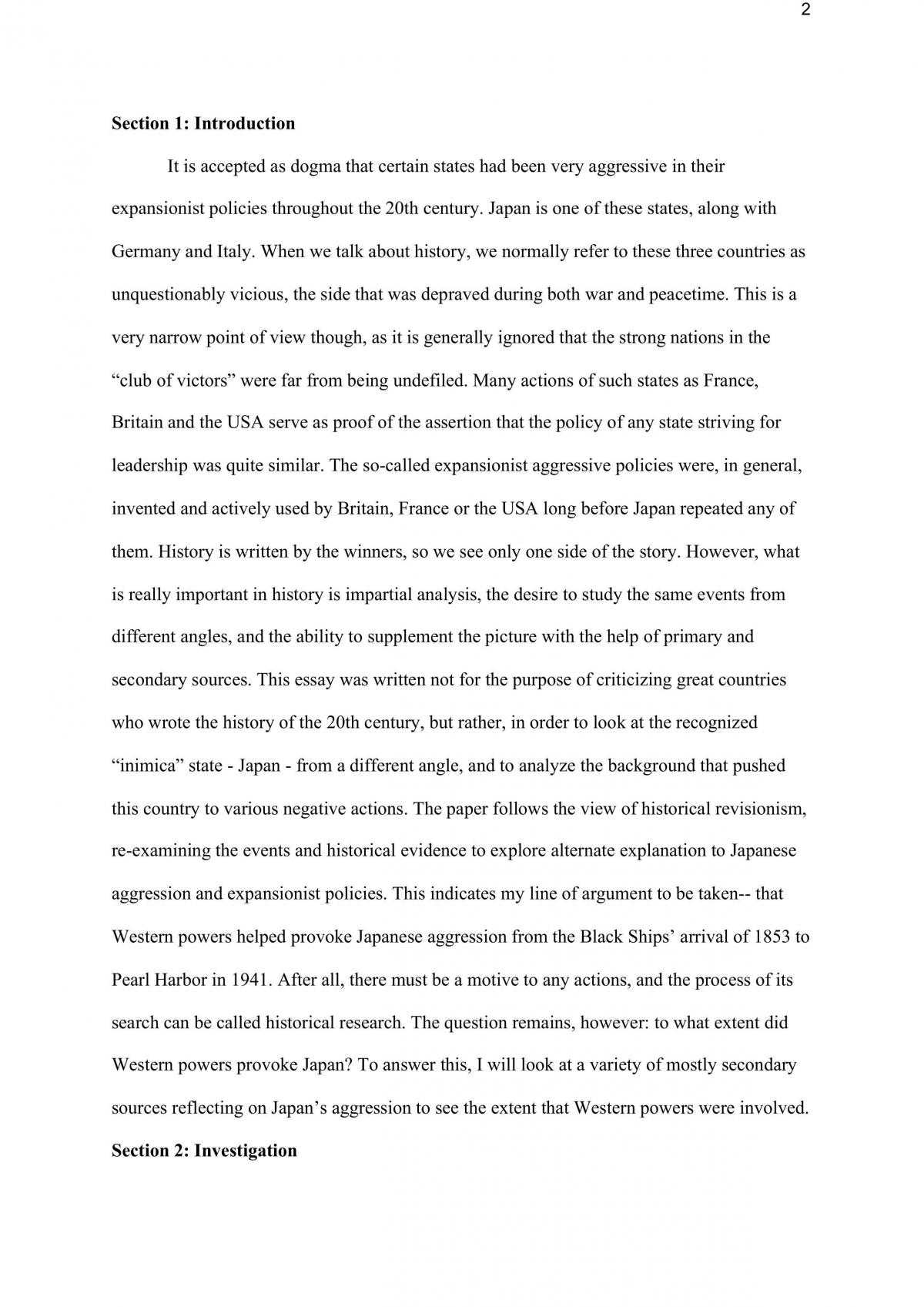 ib history paper 1 essay