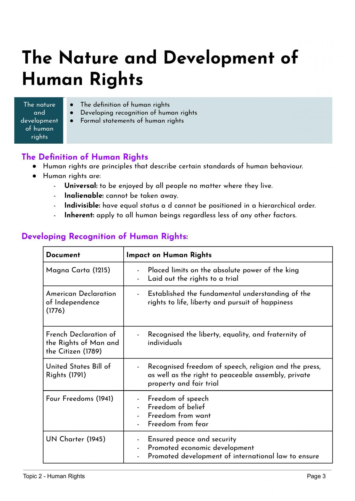 Human Rights Law Notes Pdf India