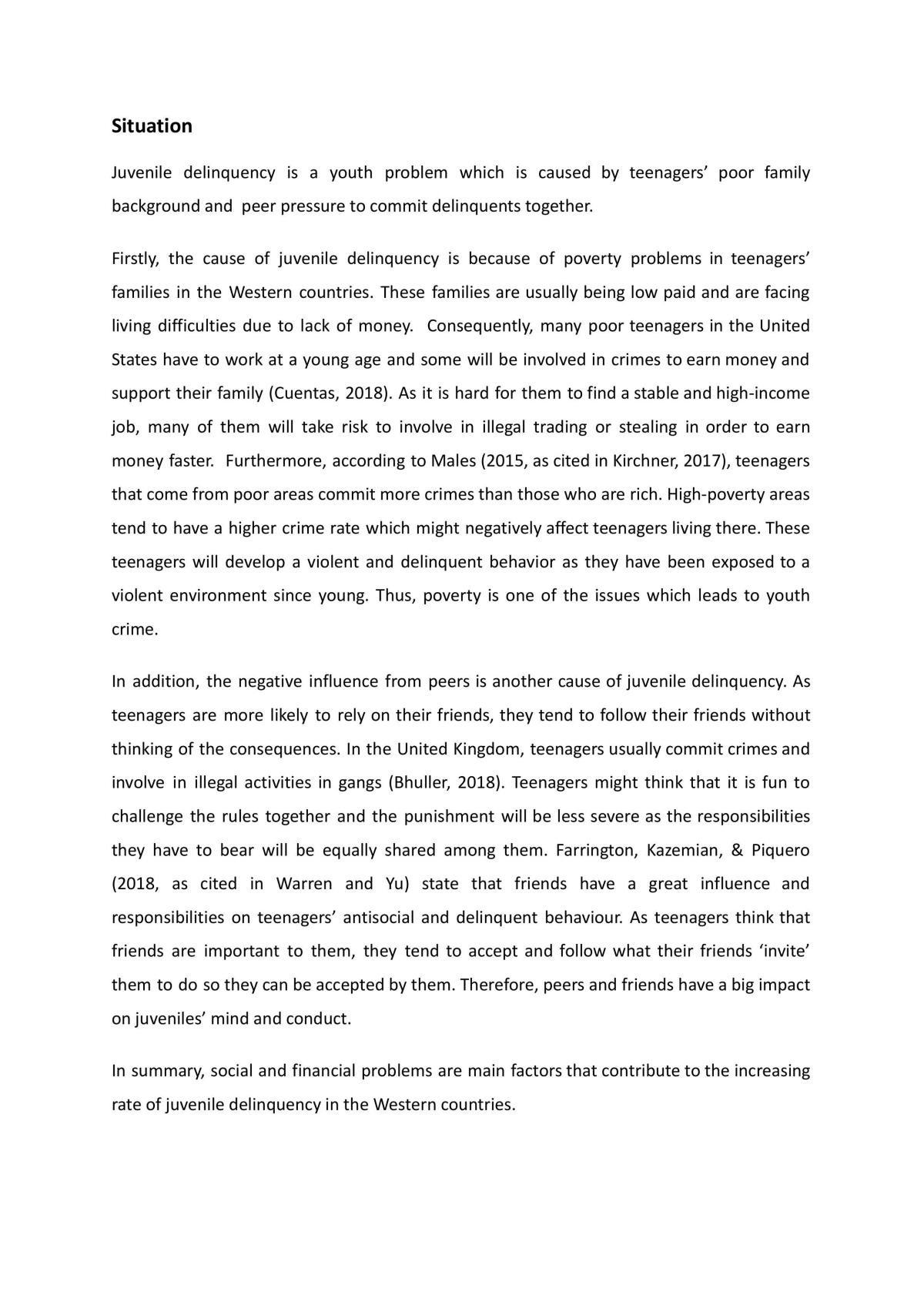 introduction research paper juvenile delinquency