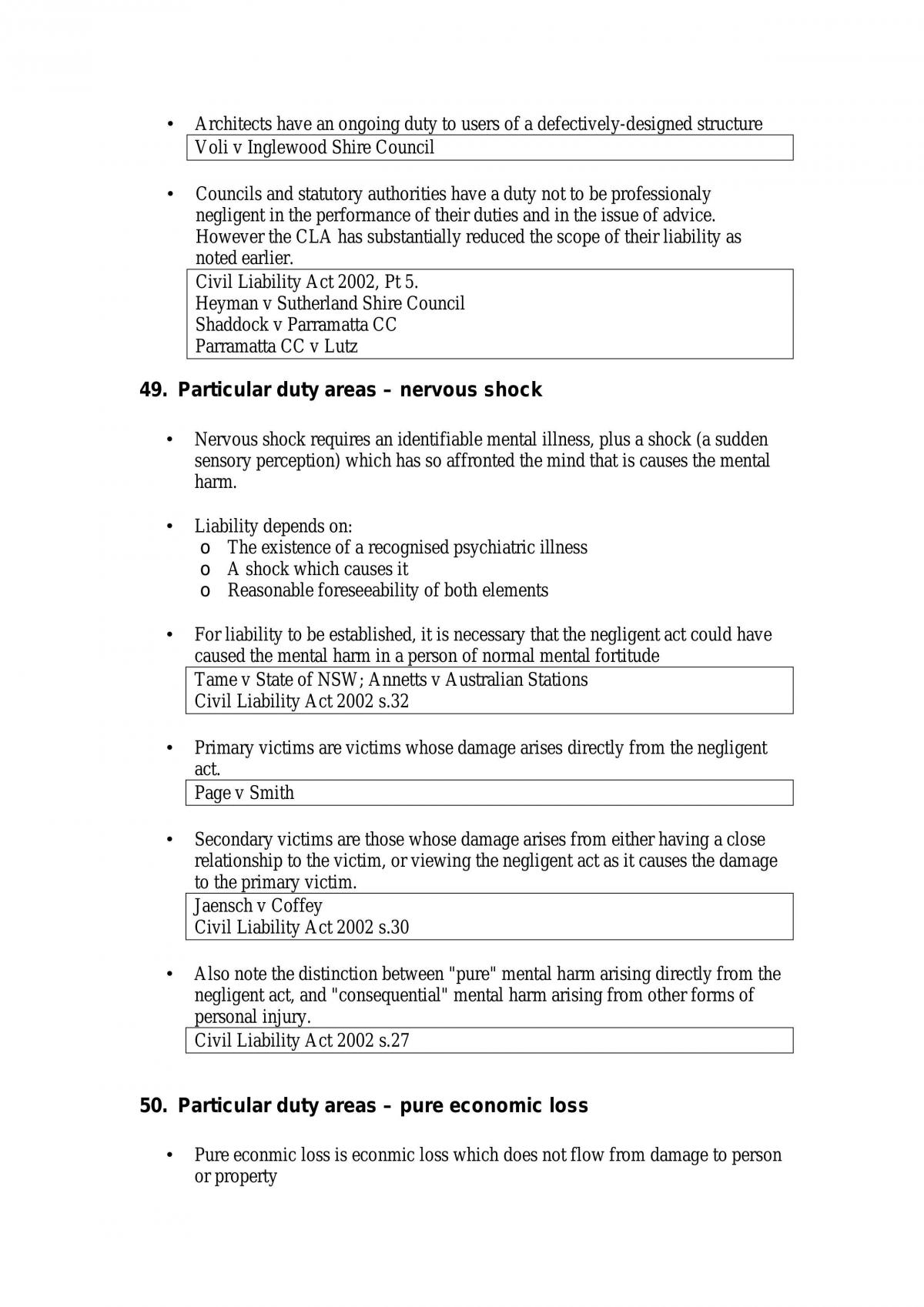 Summary Of The Law Of Tort Including A Descriptive Analysis Of