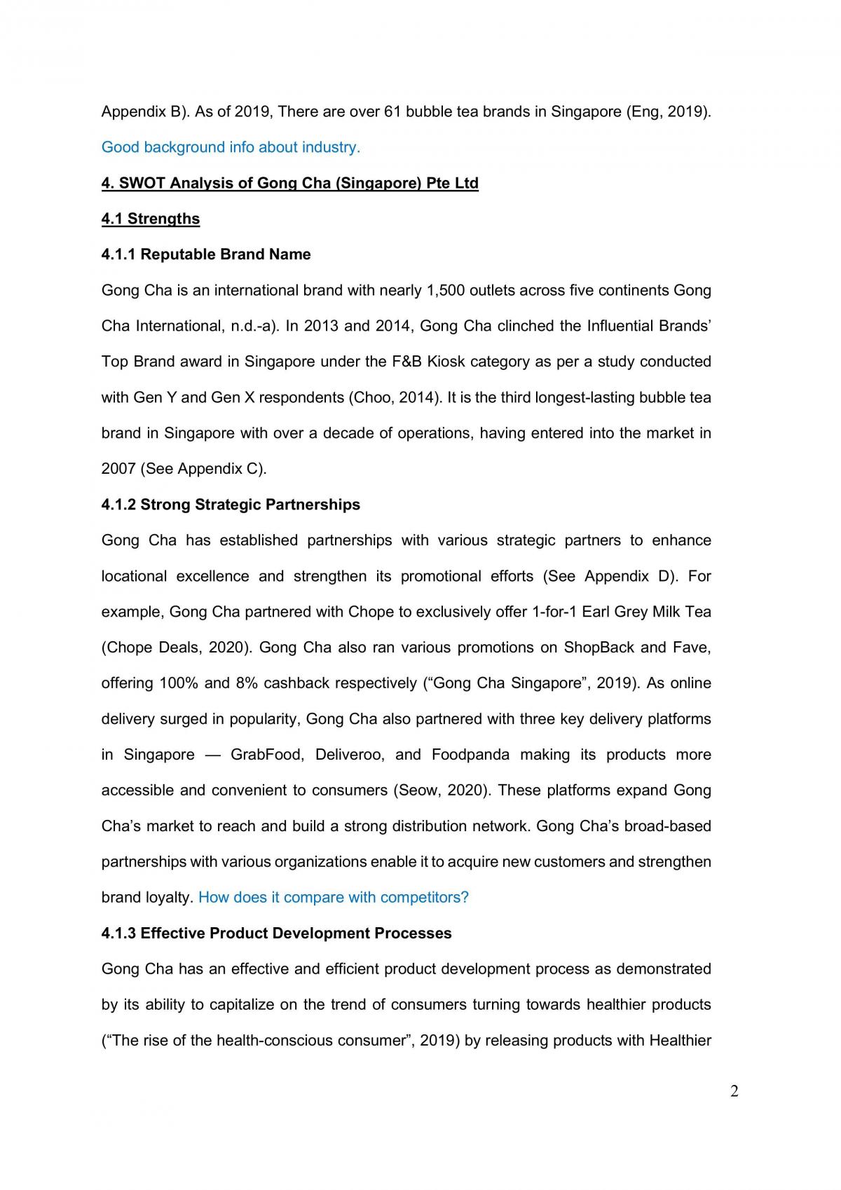 MKT 1705 Project on Gong Cha MKT1705 Principles of Marketing